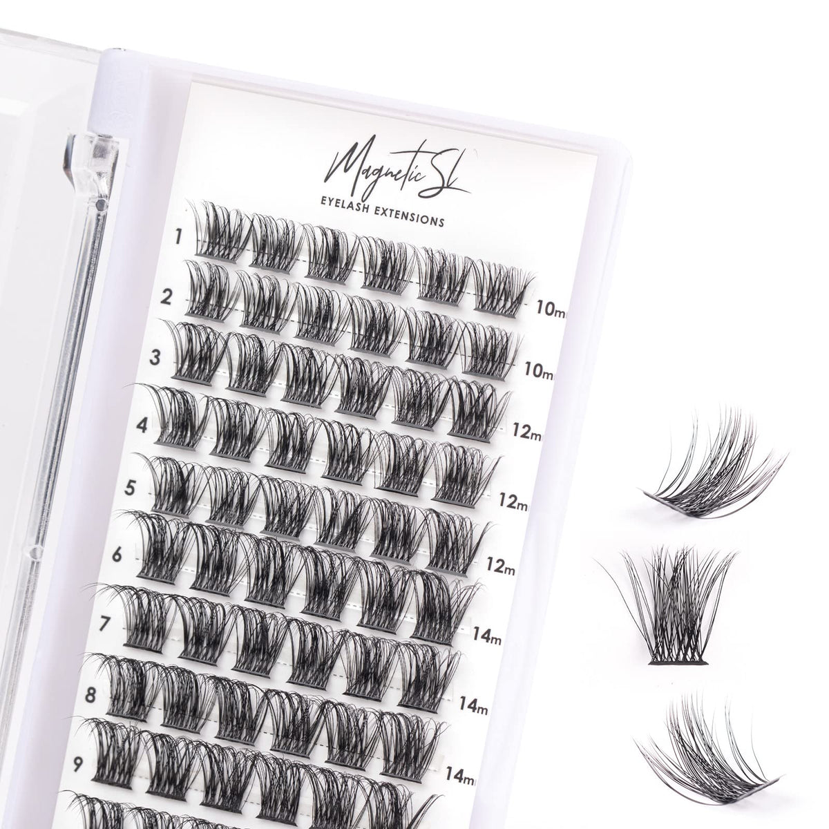 Magnetic SL Cluster Lashes 10-16mm front view