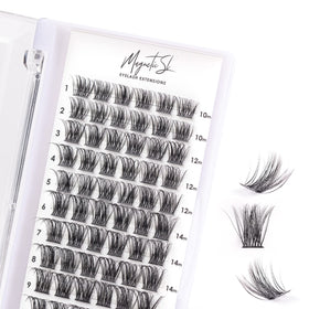 Magnetic SL Cluster Lashes 10-16mm front view