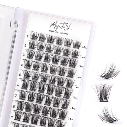 Magnetic SL Cluster Lashes 10-16mm front view