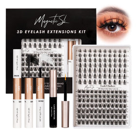 Magnetic SL Lash Clusters Kit 154pcs with curly lashes