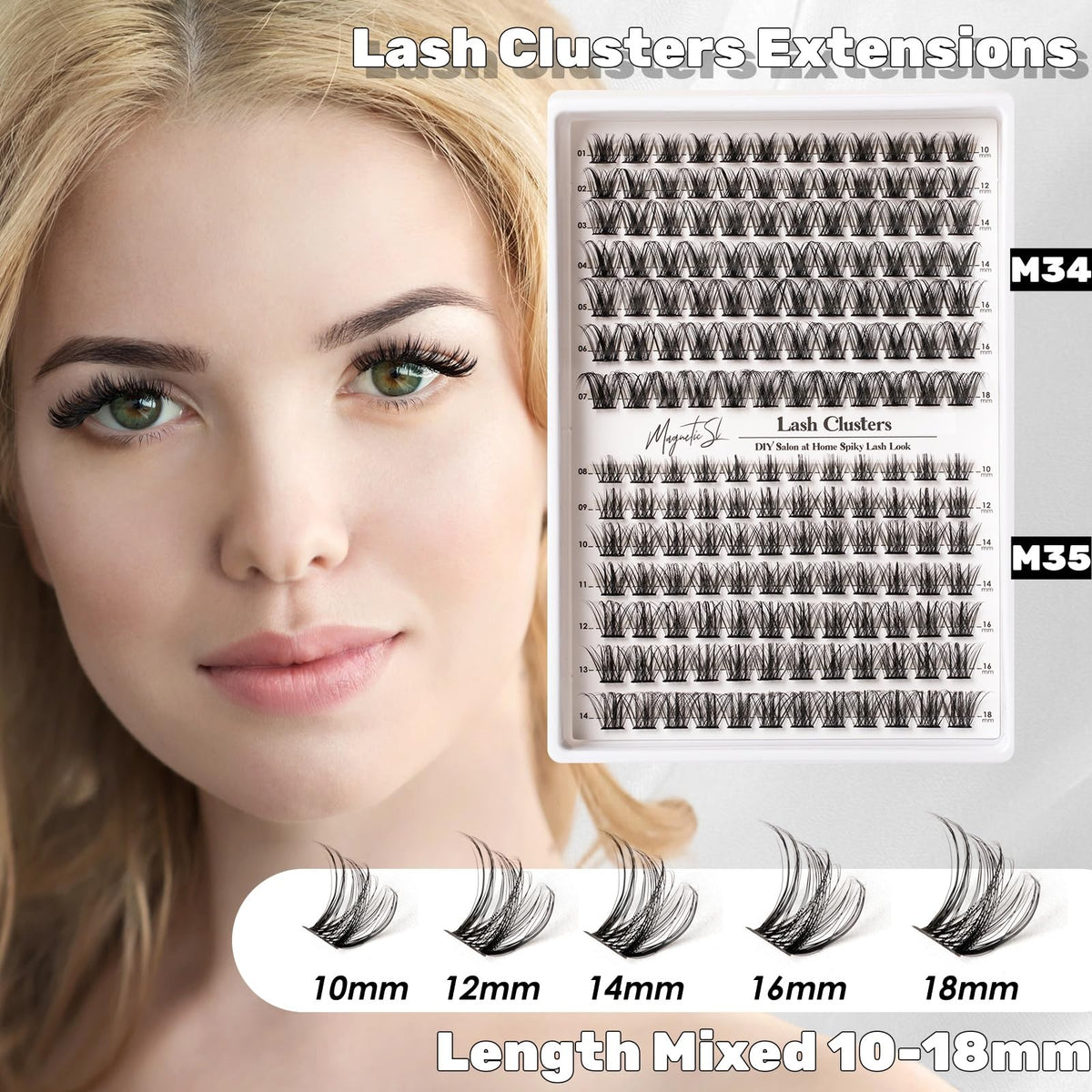 Magnetic SL Lash Clusters kit with packaging on a white background