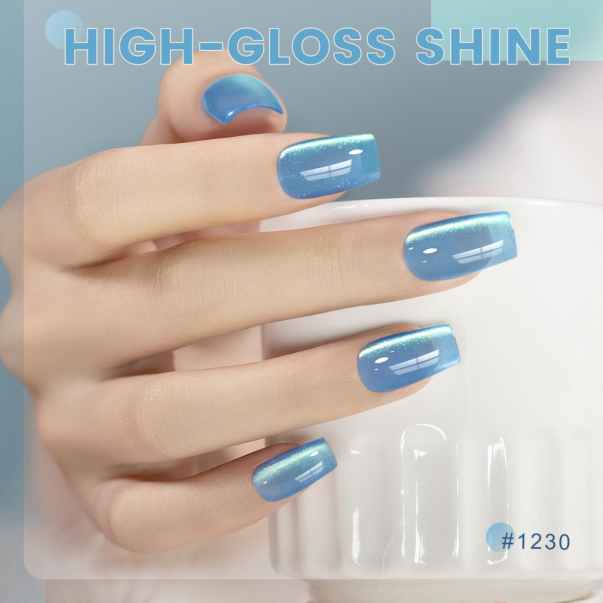 Magnetic stick included with RARJSM Green Cat Eye Gel Nail Polish Set