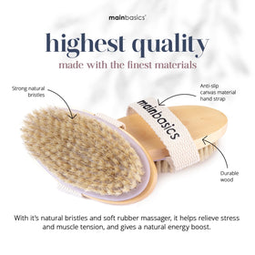 MainBasics Dry Brushing Body Brush packaging display
