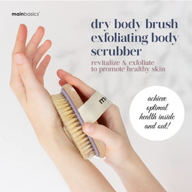 MainBasics Dry Brushing Body Brush side view showcasing ergonomic design