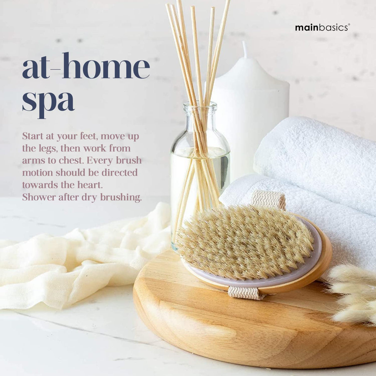 MainBasics Dry Brushing Body Brush with body wash