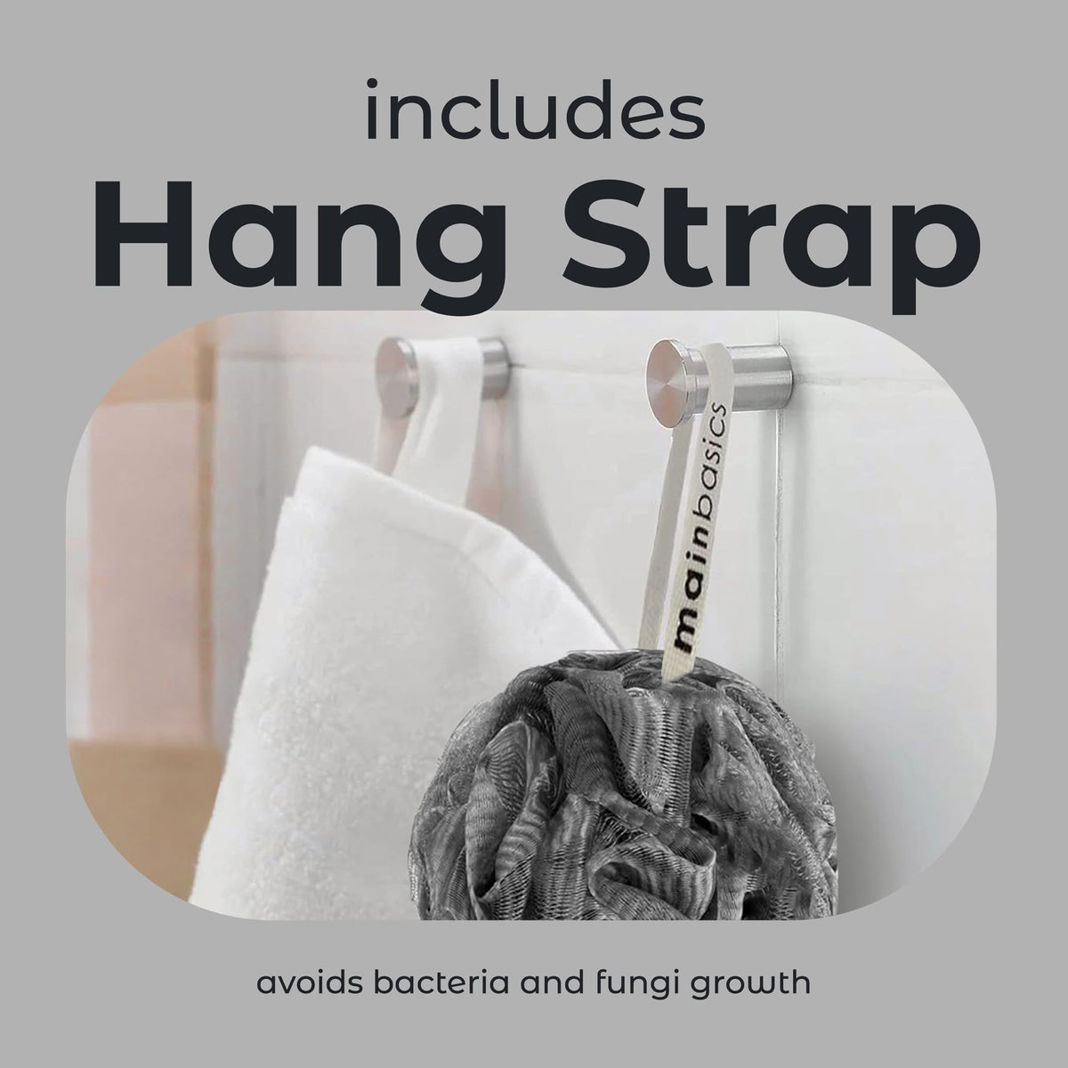 MainBasics Loofah Sponge with activated charcoal infusion
