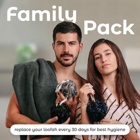 MainBasics Shower Loofah Sponge showing fine mesh detail