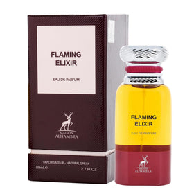 Maison Alhambra Flaming Elixir EDP Spray bottle side view