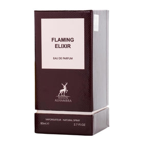 Maison Alhambra Flaming Elixir EDP Spray packaging