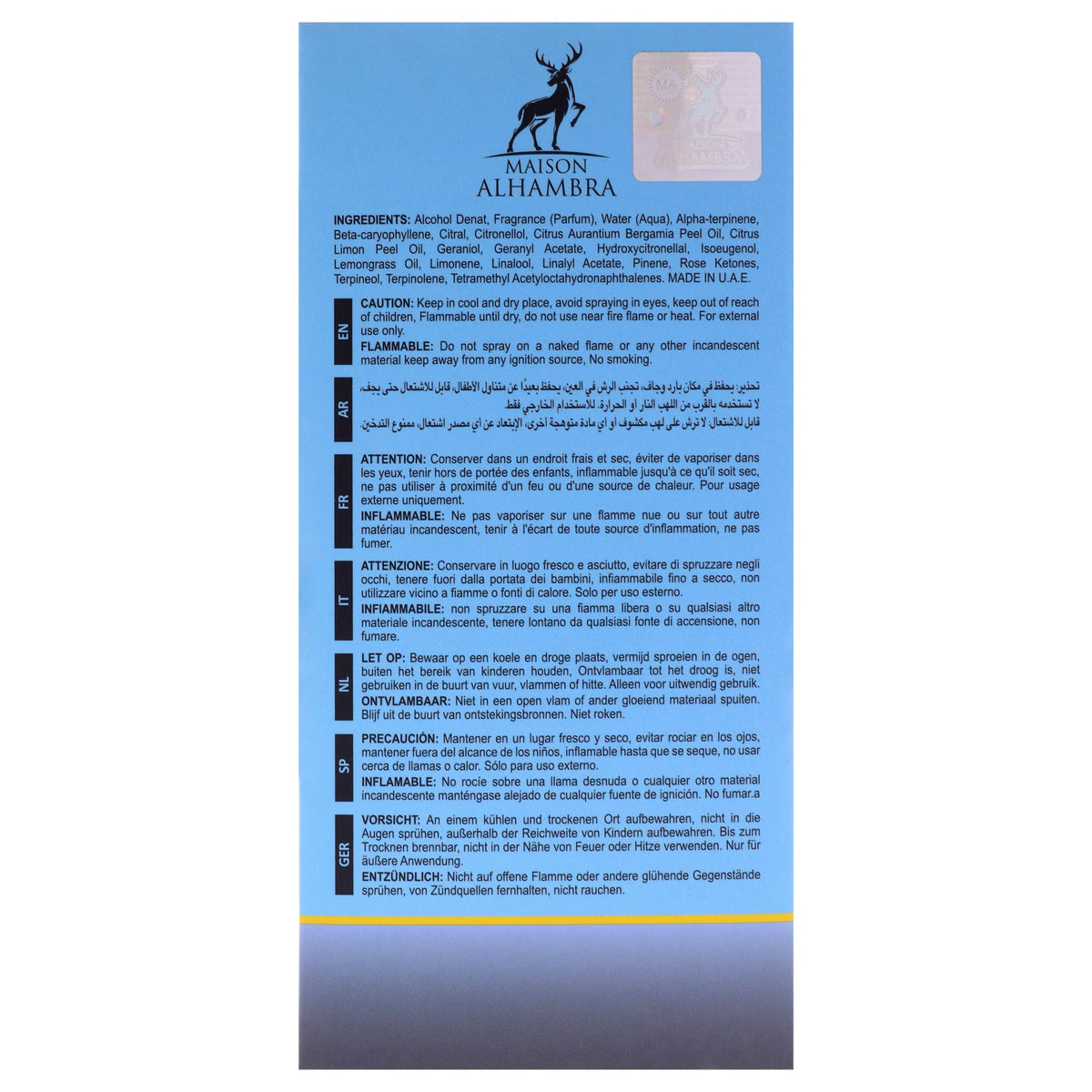 Maison Alhambra Jean Lowe Azure EDP Spray lifestyle scene