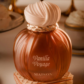 MAISON ASRAR Vanilla Voyage Eau de Parfum in elegant setting