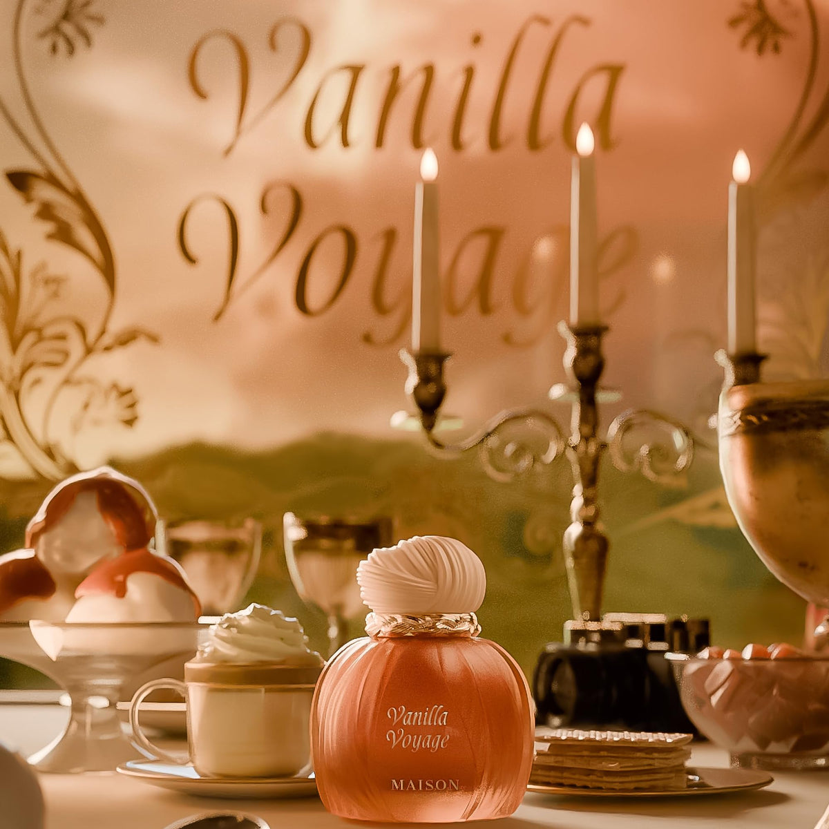 MAISON ASRAR Vanilla Voyage Eau de Parfum on vanity