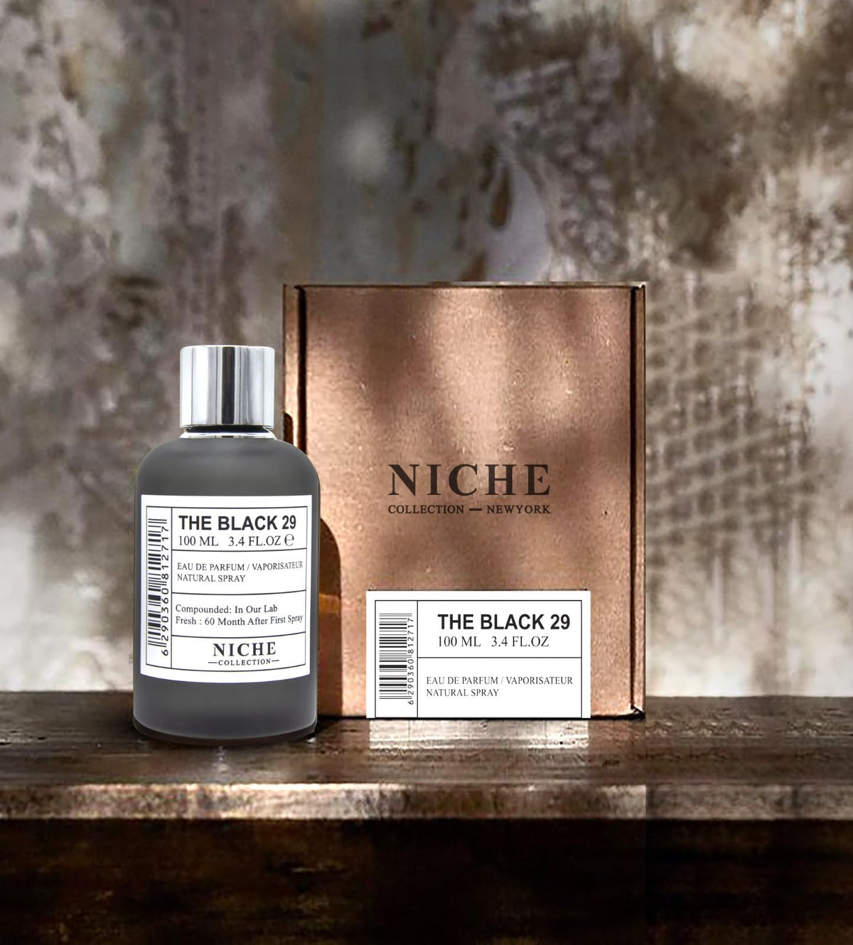 Maison d'Orient THE BLACK 29 Eau de Parfum packaging side view