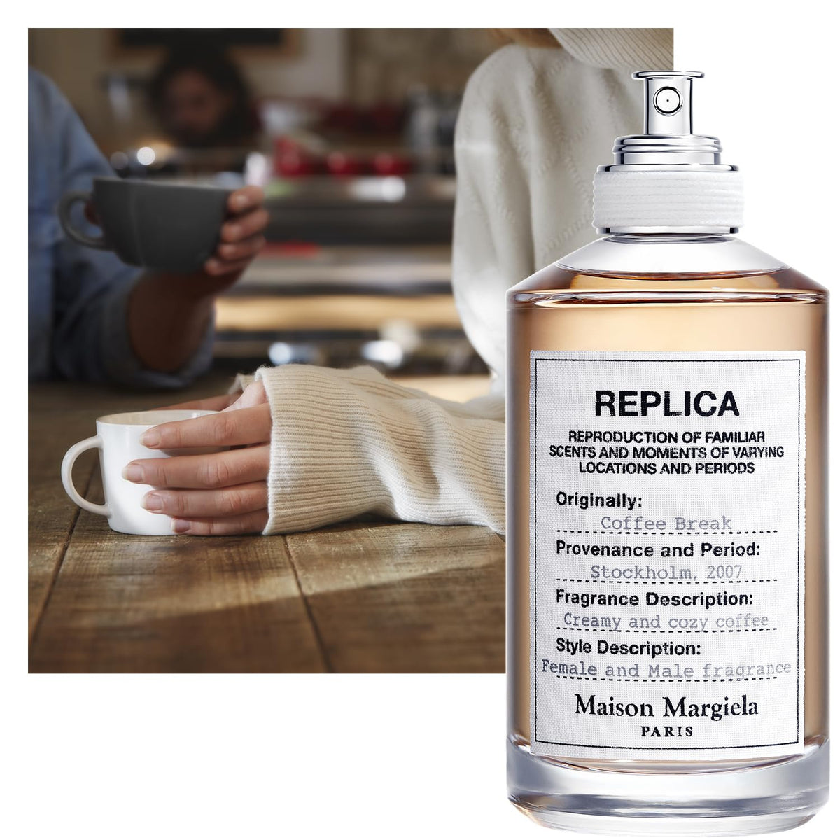 Maison Margiela Replica Coffee Break Eau de Toilette bottle side view