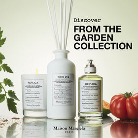 Maison Margiela Replica From the Garden Eau de Toilette bottle with garden background