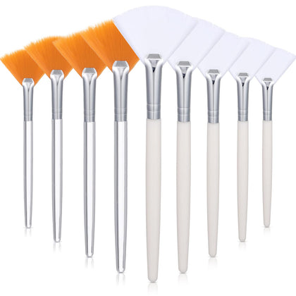 Maitys 9 pieces facial fan brushes set front view
