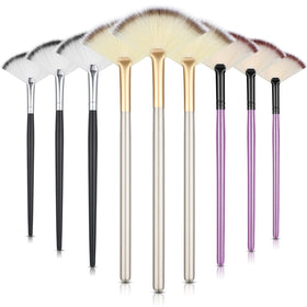 Maitys 9 Pieces Facial Fan Brushes set in various colours