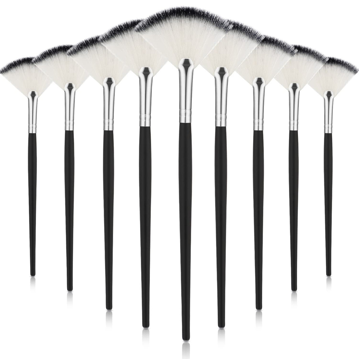 Maitys 9 Pieces Facial Fan Mask Brushes Set front view