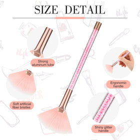 Maitys facial fan brush showing soft bristles
