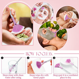Maitys facial fan brushes set for makeup application