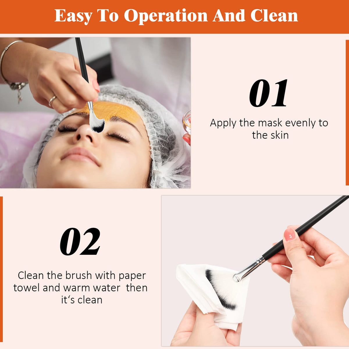 Maitys facial fan brushes set with brush covers