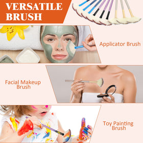 Maitys Facial Fan Mask Brushes in use for makeup application