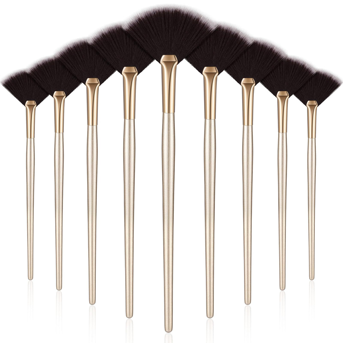 Maitys Facial Fan Mask Brushes set of 9 pieces with wooden handles