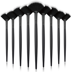Maitys Facial Fan Mask Brushes Set with 9 soft applicator tools