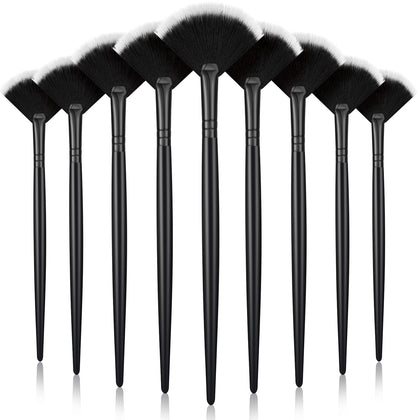 Maitys Facial Fan Mask Brushes Set with 9 soft applicator tools