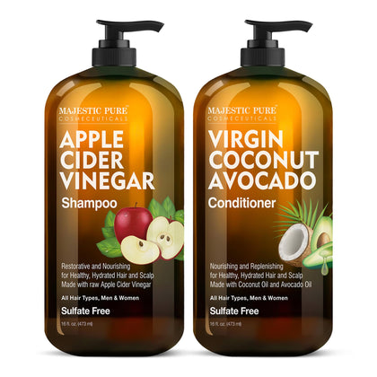 Majestic Pure Apple Cider Vinegar Shampoo front view 16 fl oz