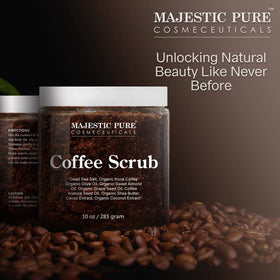 Majestic Pure Arabica Coffee Body Scrub 10 Oz lifestyle scene