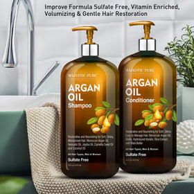 Majestic Pure Argan Oil Conditioner front view 16 Fl Oz