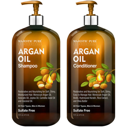 Majestic Pure Argan Oil Shampoo front view 16 Fl Oz