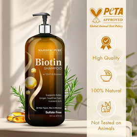 Majestic Pure Biotin Volumizing Shampoo 16 Fl Oz back view