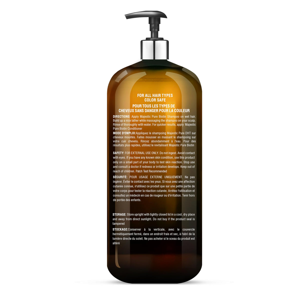 Majestic Pure Biotin Volumizing Shampoo 16 Fl Oz packaging details