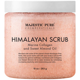 Majestic Pure Himalayan Pink Salt Body Scrub 10 Oz front view