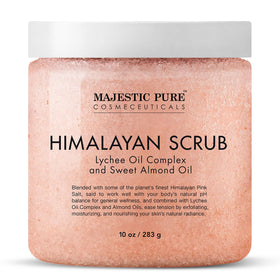 Majestic Pure Himalayan Salt Body Scrub 10 Oz front view
