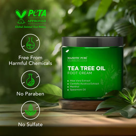 Majestic Pure Tea Tree Foot Cream texture close-up