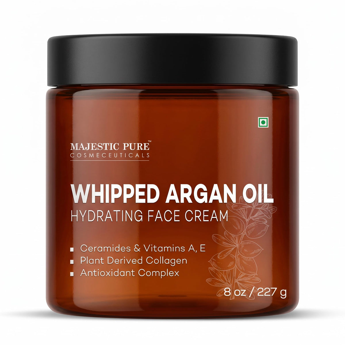 Majestic Pure Whipped Argan Oil Body Butter 240g front view
