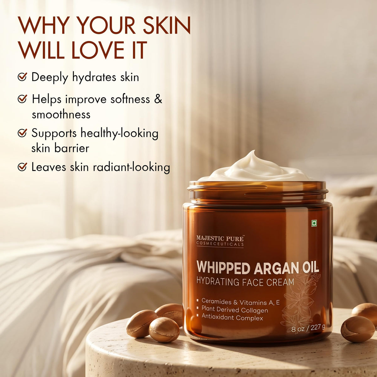 Majestic Pure Whipped Argan Oil Body Butter 240g packaging