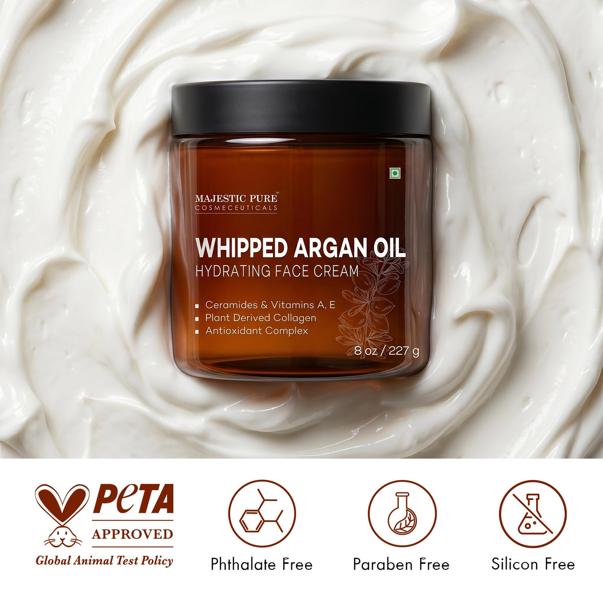 Majestic Pure Whipped Argan Oil Body Butter texture close-up