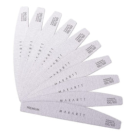 Makartt 100/100 grit nail files front view with zebra design