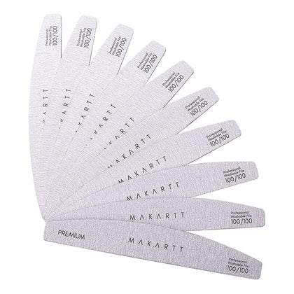 Makartt 100/100 grit nail files front view with zebra design