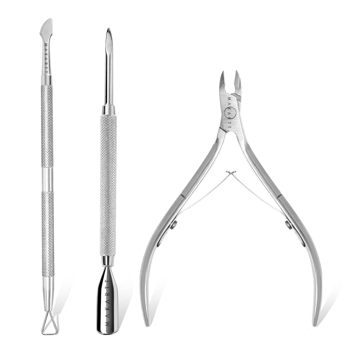 Makartt 3-Pack Cuticle Nipper Set with protective case