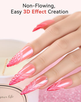 Makartt 3D Gel Nail Art 15g clear gel with nail decorations