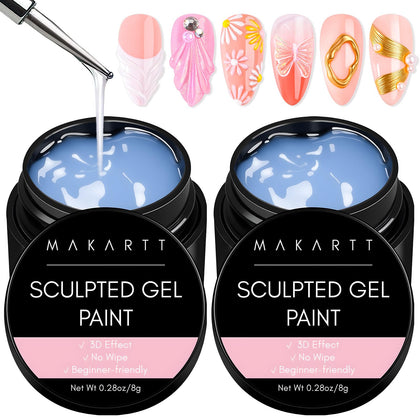 Makartt 3D Nail Art Gel clear sculpting gel front view