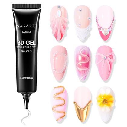 Makartt 3D Nail Gel 15g front view with packaging