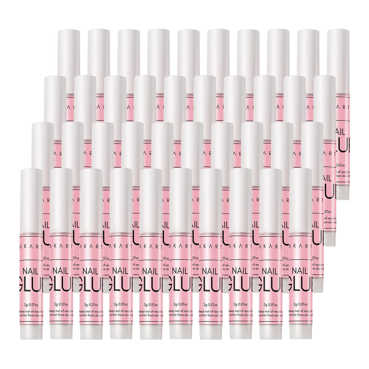 Makartt 40 Pcs Nail Glue clear tubes front view
