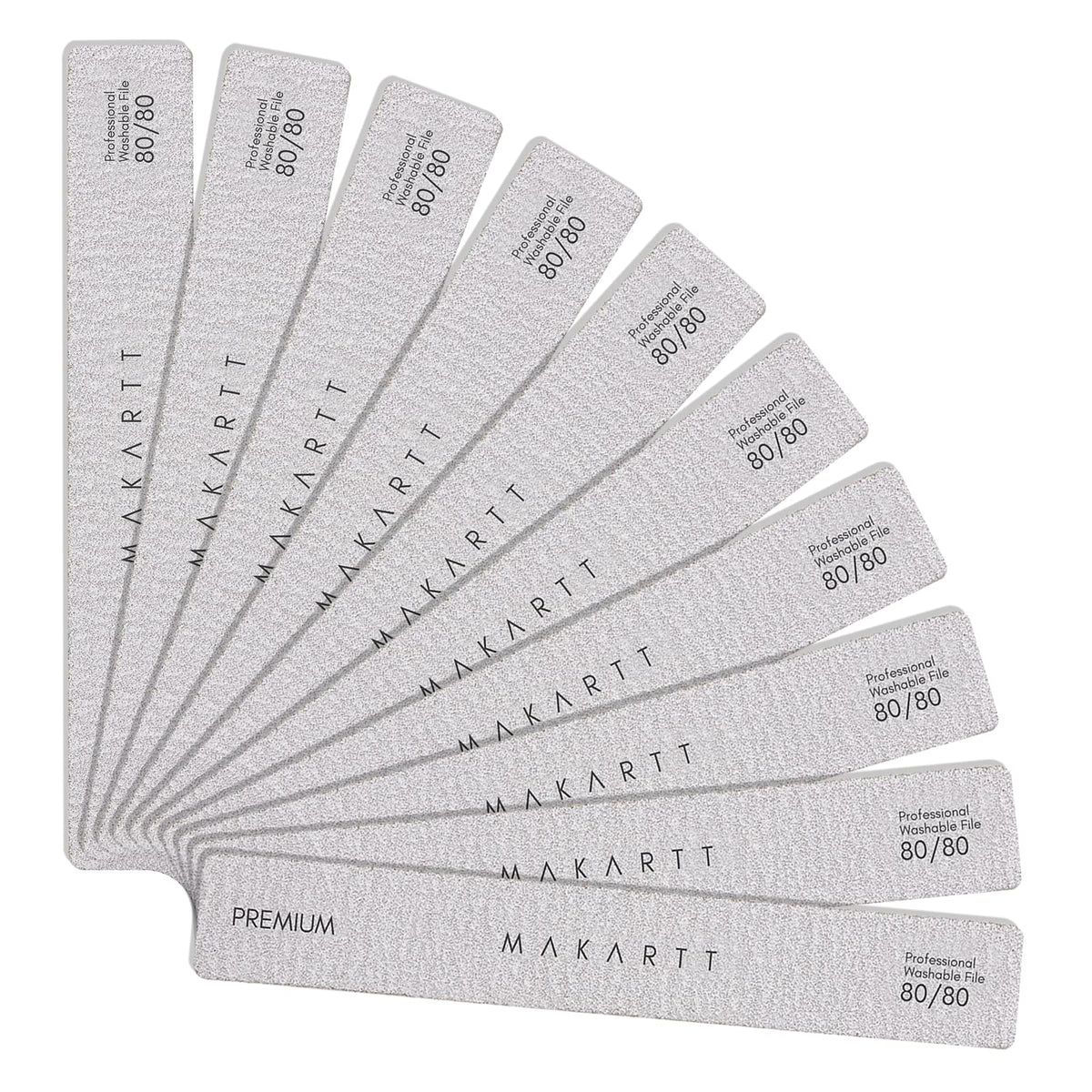 Makartt 80/80 grit nail files set of 10 with emery boards