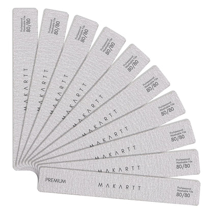 Makartt 80/80 grit nail files set of 10 with emery boards